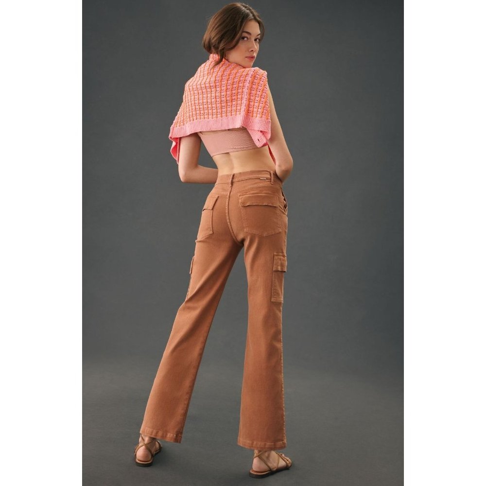 Mother The Rambler Brown Khaki Cargo Pants Ankle In Glazed Ginger Size 30 Y2K - Picture 6 of 8
